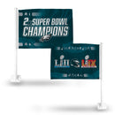 Philadelphia Eagles 2 Time Super Bowl Champions Car Flag