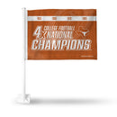 Texas University 4 Time College Football Champs Car Flag