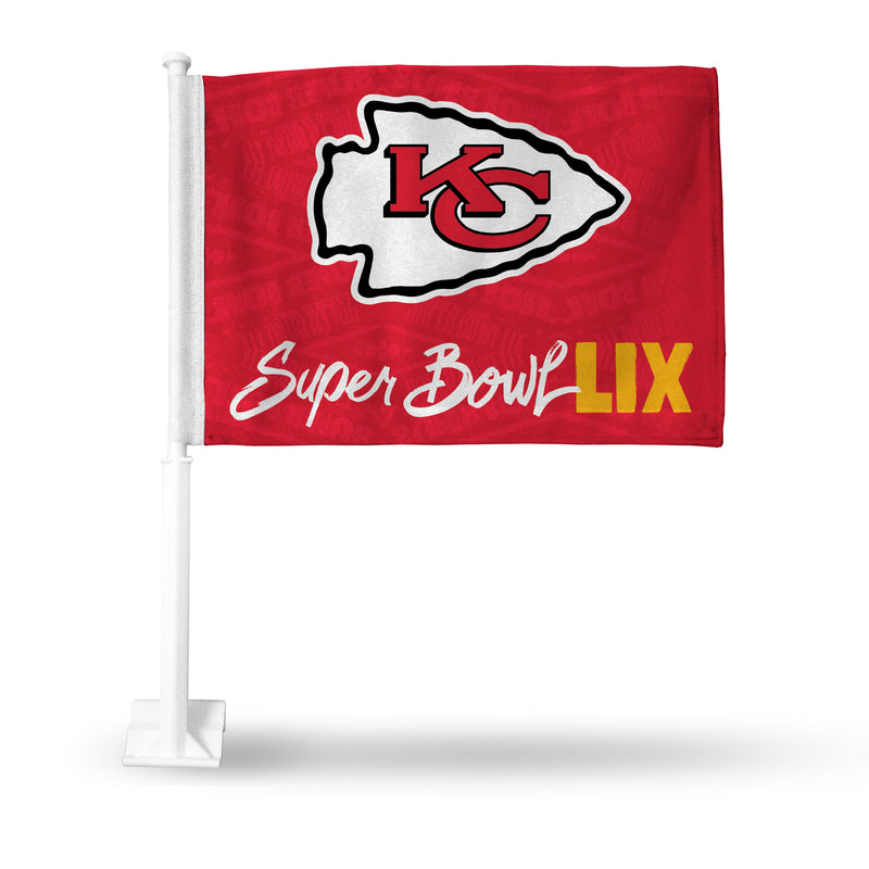 Kansas City Chiefs 2025 Super Bowl LIX Bound Car Flag