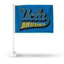 NCAA California-Los Angeles Bruins Double Sided Car Flag -  16" x 19" - Strong Pole that Hooks Onto Car/Truck/Automobile By Rico Industries