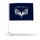 NFL Seattle Seahawks Double Sided Car Flag -  16" x 19" - Strong Pole that Hooks Onto Car/Truck/Automobile By Rico Industries