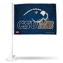 NCAA Cal State-Monterey Bay Otters Double Sided Car Flag -  16" x 19" - Strong Pole that Hooks Onto Car/Truck/Automobile By Rico Industries