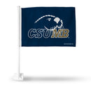 NCAA Cal State-Monterey Bay Otters Double Sided Car Flag -  16" x 19" - Strong Pole that Hooks Onto Car/Truck/Automobile By Rico Industries