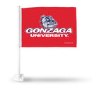 NCAA Gonzaga Bulldogs Double Sided Car Flag -  16" x 19" - Strong Pole that Hooks Onto Car/Truck/Automobile By Rico Industries