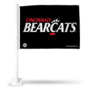 NCAA Cincinnati Bearcats Double Sided Car Flag -  16" x 19" - Strong Pole that Hooks Onto Car/Truck/Automobile By Rico Industries