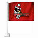 NCAA Youngstown Penguins Double Sided Car Flag -  16" x 19" - Strong Pole that Hooks Onto Car/Truck/Automobile By Rico Industries