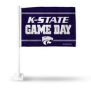 Kansas State University Game Day Car Flag On White Pole