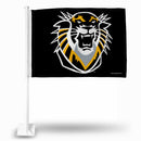 NCAA Fort Hays State Tigers Double Sided Car Flag -  16" x 19" - Strong Pole that Hooks Onto Car/Truck/Automobile By Rico Industries