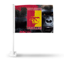 NCAA Pittsburg State Gorillas Double Sided Car Flag -  16" x 19" - Strong Pole that Hooks Onto Car/Truck/Automobile By Rico Industries