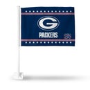 Green Bay Packers America 250 Car Flag - White Pole