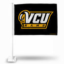 NCAA Virginia Commonwealth Rams Double Sided Car Flag -  16" x 19" - Strong Pole that Hooks Onto Car/Truck/Automobile By Rico Industries