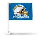 La Chargers Car Flag - Helmet