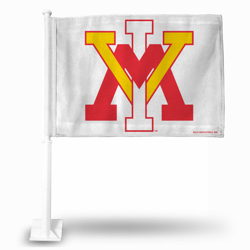 NCAA Virginia Military Institute Keydets Double Sided Car Flag -  16" x 19" - Strong Pole that Hooks Onto Car/Truck/Automobile By Rico Industries