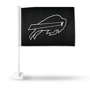 NFL Buffalo Bills Double Sided Car Flag -  16" x 19" - Strong Pole that Hooks Onto Car/Truck/Automobile By Rico Industries