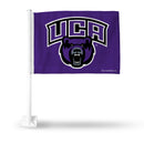 NCAA Central Arkansas Bears Double Sided Car Flag -  16" x 19" - Strong Pole that Hooks Onto Car/Truck/Automobile By Rico Industries