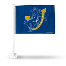 NCAA Southern Arkansas Muleriders Double Sided Car Flag -  16" x 19" - Strong Pole that Hooks Onto Car/Truck/Automobile By Rico Industries