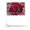 Cardinals - Az Holiday Themed Car Flag