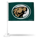 NCAA Bemidji State Beavers Double Sided Car Flag -  16" x 19" - Strong Pole that Hooks Onto Car/Truck/Automobile By Rico Industries