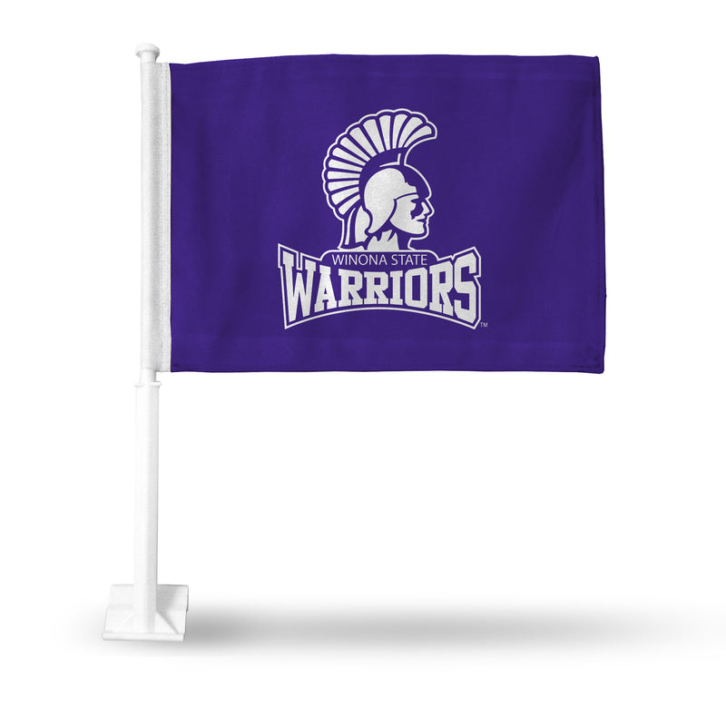 Winona State Warriors Car Flag (White Pole)