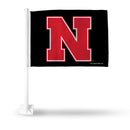 Nebraska Black Car Flag