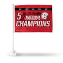 Nebraska University 5 Time College Football Champs Car Flag