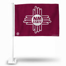 NCAA New Mexico State Aggies Double Sided Car Flag -  16" x 19" - Strong Pole that Hooks Onto Car/Truck/Automobile By Rico Industries