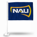 NCAA Northern Arizona Lumberjacks Double Sided Car Flag -  16" x 19" - Strong Pole that Hooks Onto Car/Truck/Automobile By Rico Industries
