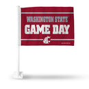 Washington State University Game Day Car Flag On White Pole