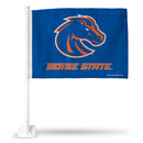 NCAA Boise State Broncos Double Sided Car Flag -  16" x 19" - Strong Pole that Hooks Onto Car/Truck/Automobile By Rico Industries
