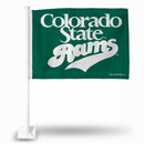 NCAA Colorado State Rams Double Sided Car Flag -  16" x 19" - Strong Pole that Hooks Onto Car/Truck/Automobile By Rico Industries