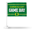 Oregon University Game Day Car Flag On White Pole
