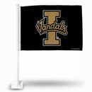 NCAA Idaho Vandals Double Sided Car Flag -  16" x 19" - Strong Pole that Hooks Onto Car/Truck/Automobile By Rico Industries