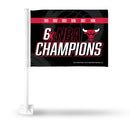 Bulls : 6 Time Nba Champs Car Flag