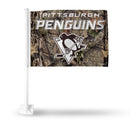 NHL Pittsburgh Penguins Double Sided Car Flag -  16" x 19" - Strong Pole that Hooks Onto Car/Truck/Automobile By Rico Industries