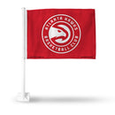 NBA Atlanta Hawks Double Sided Car Flag -  16" x 19" - Strong Pole that Hooks Onto Car/Truck/Automobile By Rico Industries