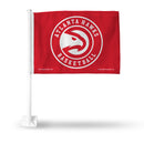 Atlanta Hawks Car Flag - White Pole