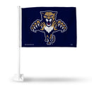 Florida Panthers Tertiary Mark Car Flag - Navy Background