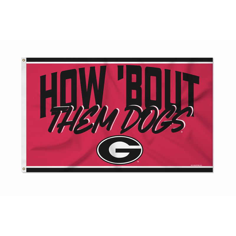 Georgia University Script Banner Flag