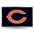 NFL Chicago Bears 3' x 5' Classic Banner Flag - Single Sided - Indoor or Outdoor - Home Décor By Rico Industries