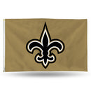 NFL New Orleans Saints 3' x 5' Classic Banner Flag - Single Sided - Indoor or Outdoor - Home Décor By Rico Industries