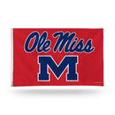 NCAA Mississippi Rebels 3' x 5' Classic Banner Flag - Single Sided - Indoor or Outdoor - Home Décor By Rico Industries