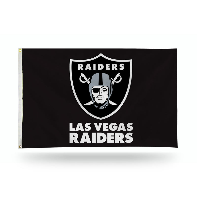 NFL Las Vegas Raiders 3' x 5' Banner Flag - Single Sided - Indoor or Outdoor - Home Décor By Rico Industries