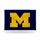 NCAA Michigan Wolverines 3' x 5' Classic Banner Flag - Single Sided - Indoor or Outdoor - Home Décor By Rico Industries