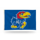 NCAA Kansas Jayhawks 3' x 5' Classic Banner Flag - Single Sided - Indoor or Outdoor - Home Décor By Rico Industries