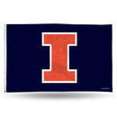NCAA Illinois Fighting Illini 3' x 5' Classic Banner Flag - Single Sided - Indoor or Outdoor - Home Décor By Rico Industries