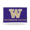 NCAA Washington Huskies 3' x 5' Classic Banner Flag - Single Sided - Indoor or Outdoor - Home Décor By Rico Industries