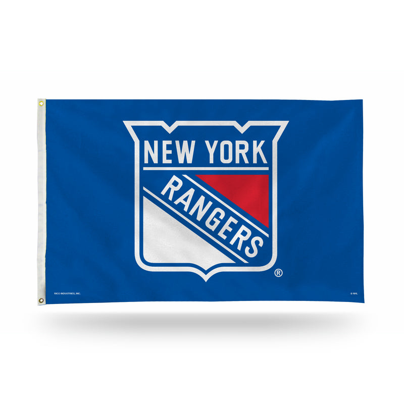 NHL New York Rangers 3' x 5' Classic Banner Flag - Single Sided - Indoor or Outdoor - Home Décor By Rico Industries