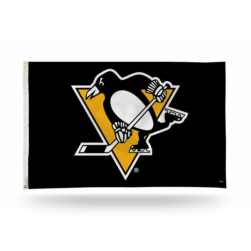 NHL Pittsburgh Penguins 3' x 5' Classic Banner Flag - Single Sided - Indoor or Outdoor - Home Décor By Rico Industries