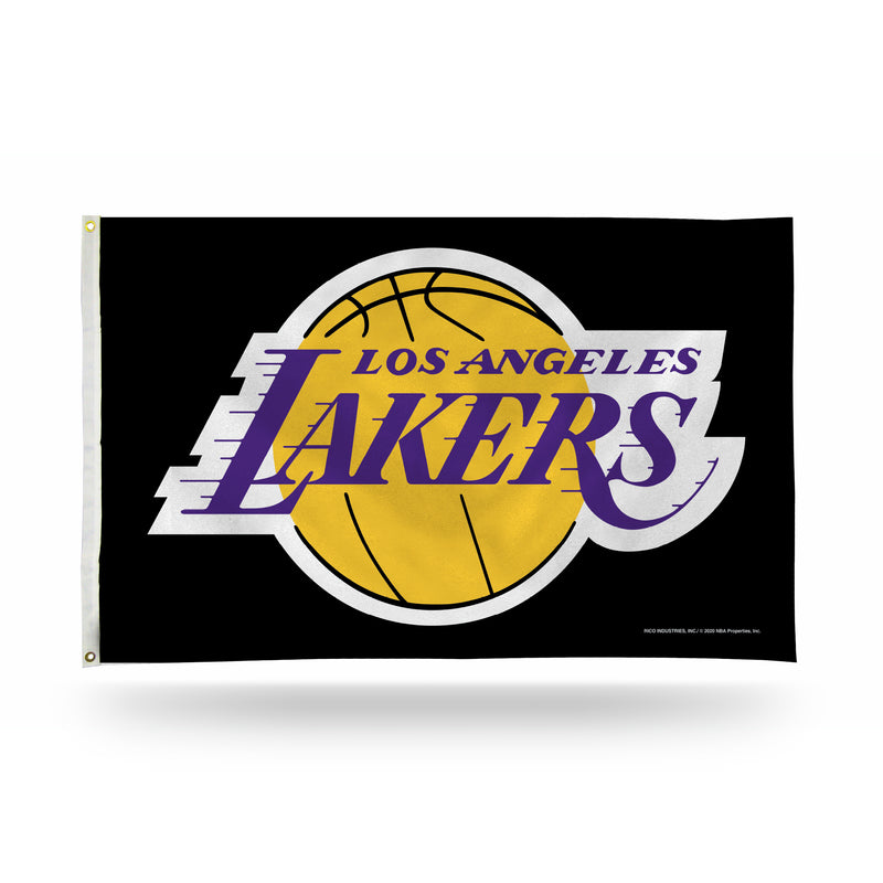 NBA Los Angeles Lakers 3' x 5' Classic Banner Flag - Single Sided - Indoor or Outdoor - Home Décor By Rico Industries