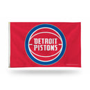 NBA Detroit Pistons 3' x 5' Classic Banner Flag - Single Sided - Indoor or Outdoor - Home Décor By Rico Industries